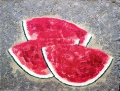 "Watermelon - Grey" Acryligraph by Byron Galvez