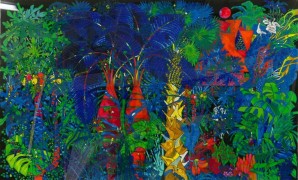 "Lovers Trees" Serigraph on Hand Deckeled Paper by Jiant Tie-Feng