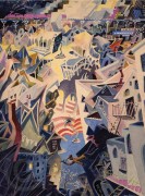 "Cat Detective in the Wrong Part of Town" Serigraph on Canvas by Dr. Seuss