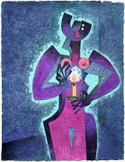 "Candle Dancer" Acryligraph by Bryon Galvez