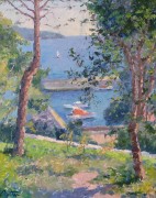 "Une Trouee Sur La Mediterranee" Original Oil on Canvas by Pierre Bittar