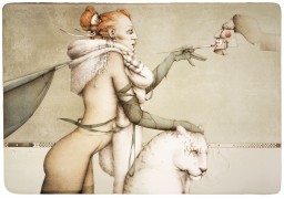 “The Creation“ Stone Lithograph by Michael Parkes
