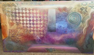 "Genesis" Acrylic and Oil on Canvas by Richard Quinn