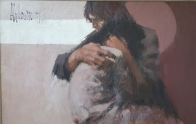 "Twilight"  1974 Original Oil on Canvas by Aldo Luongo