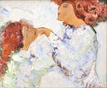 Untitled Mother & Child Original Acrylic on Canvas by Linda LeKinff