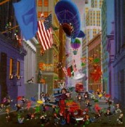 "Wall Street" Serigraph by Melanie Taylor Kent