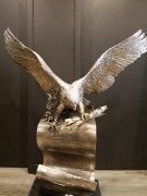 "The American Patriot" Bronze and Silver Sculpture by Lorenzo Ghiglieri