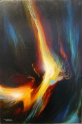 "Night Flight" Original Oil on Canvas by Leonardo Nierman