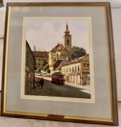 "Streetcar" Original Watercolor by Richard Pokorny