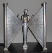 "Le Flambeau" Bronze Candlestick with Patina by Erte
