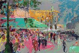 "Cafe de la Paix" Serigraph by LeRoy Neiman