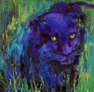 "Portrait of a Black Panther" serigraph on paper by LeRoy Neiman