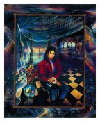 "The Book" Michael Jackson Trial Proof Serigraph by Brett Livingstone Strong