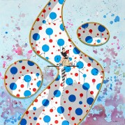 Rouge et Bleu"  (Red & Blue) Pigment Print on Canvas by Philippe Bertho