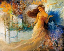 "Venise Éclatante" Serigraph on Canvas by Francois Fressinier