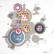 "Love Pop 3" Hand-Pulled Serigraph/Canvas by Philippe Bertho