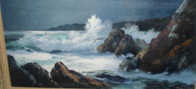 "Untitled" Seascape Original Oil on Canvas by Marshall Merritt