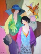 "Friends" Original Acrylic on Canvas by Itzchak Tarkay
