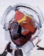 "Andy With Mustache" Serigraph on Paper by Peter Max