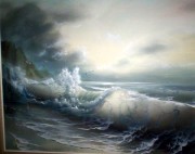 "Untitled" (Seascape) Original by Loren D. Adams