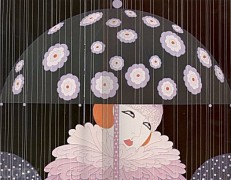 "Spring Showers" Serigraph on Paper by Erte