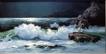 "Seascape" an original oil on canvas by Marshall Merritt