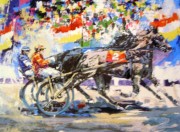 "Trotters" 1978 Serigraph on Paper by Wayland Moore