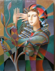 "The Gaze" Original Oil on Canvas by Oleg Zhivetin