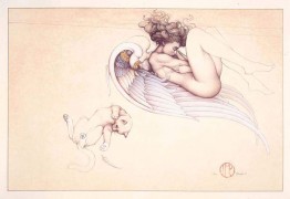 "Angel of August" Stone LIthograph by Michael Parkes