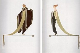 "Ready for the Ball" Diptych Framed Serigraphs on Paper by Erte