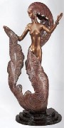 "Folies Bergere" Bronze Sculpture by Erte