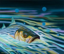 "Striper Rise" Giclee on canvas by AD Maddos
