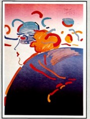 "Fantasy Lady" Lithograph by Peter Max from the Ladies of the 80's Suite
