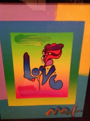 "Love on Blends" Original Mixed Media Unique by Peter Max