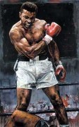 "Muhammad Ali Over Liston" Giclee on Canvas by Stephen Holland