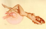 Legacy Nude #2, "Pink Hat" Lithograph/Arches by Alberto Vargas