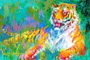 "Resting Tiger" Serigraph by LeRoy Neiman