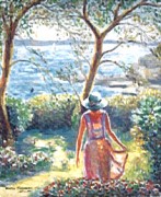 "Isabelle a Golfe" Original Pastel on Paper by Katia Pissarro