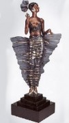 "Femme Fatale" Bronze Sculpture by Erte