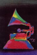 "Grammy '89" original acrylic on canvas by Peter Max