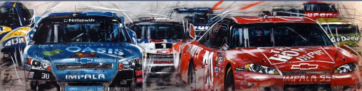 "Nascar" Giclee/Paper by Michael Bryan