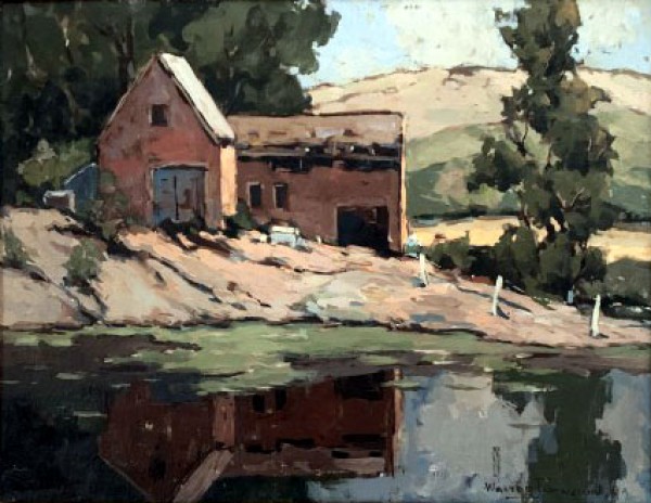Walter Farndon Untitled Original double sided Oil on Board painting 