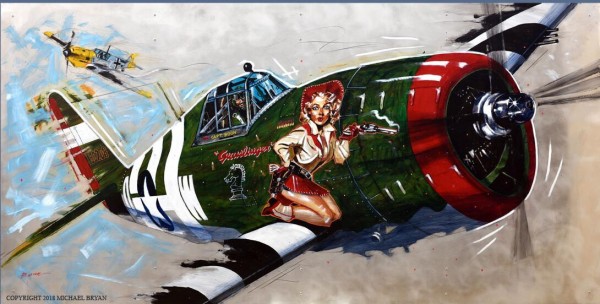 "Gunslinger" Original Mixed Media on Aluminum by Michael Bryan