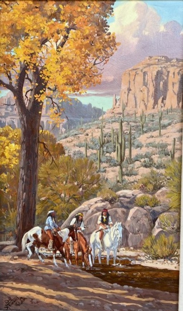 Apache Trail Original Oil on Canvas by Ron Stewart