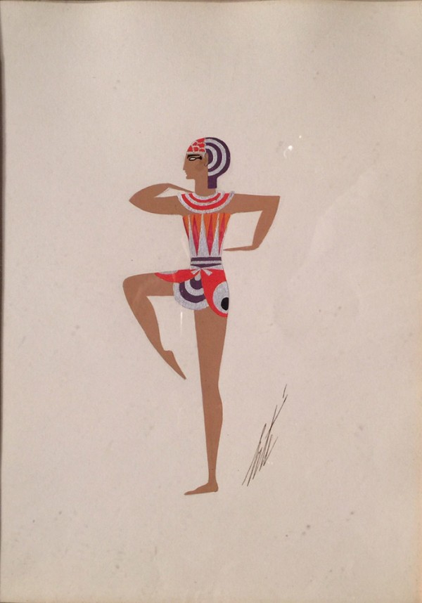 "Costume Egyptien" November 1934 Original Gouache by Erte