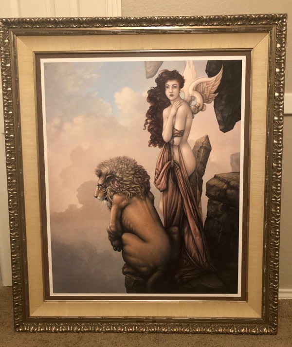 "The Last Lion" Giclee on German Etching Paper by Michael Parkes