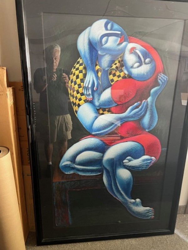 "The Hug" Serigraph on Paper by Yuroz