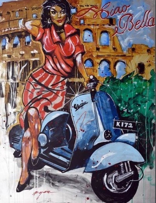 "Ciao Bella" Limited Edition Giclee on Paper; Canvas or Aluminum by Michael Bryan