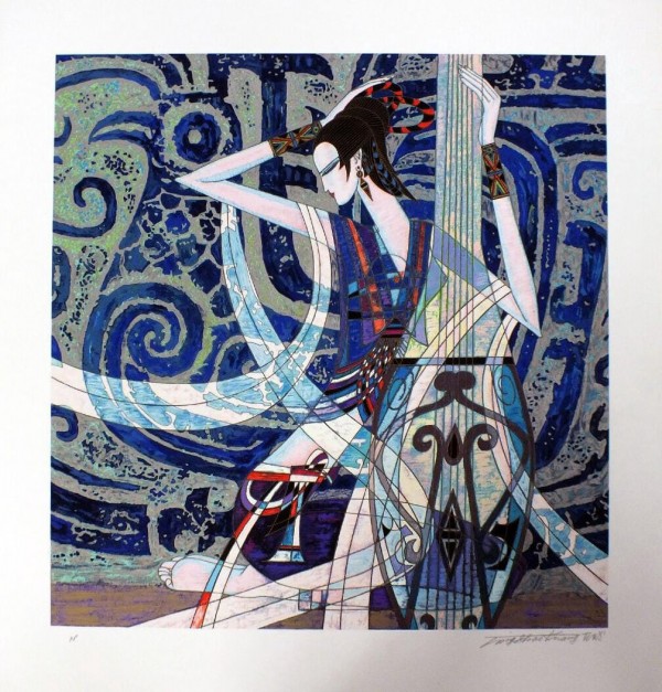 "Sun of Phoenix" Serigraph by Ting Shao Kuang