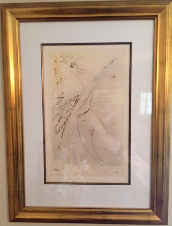 “Thou art all fair my love” etching by Salvador Dali